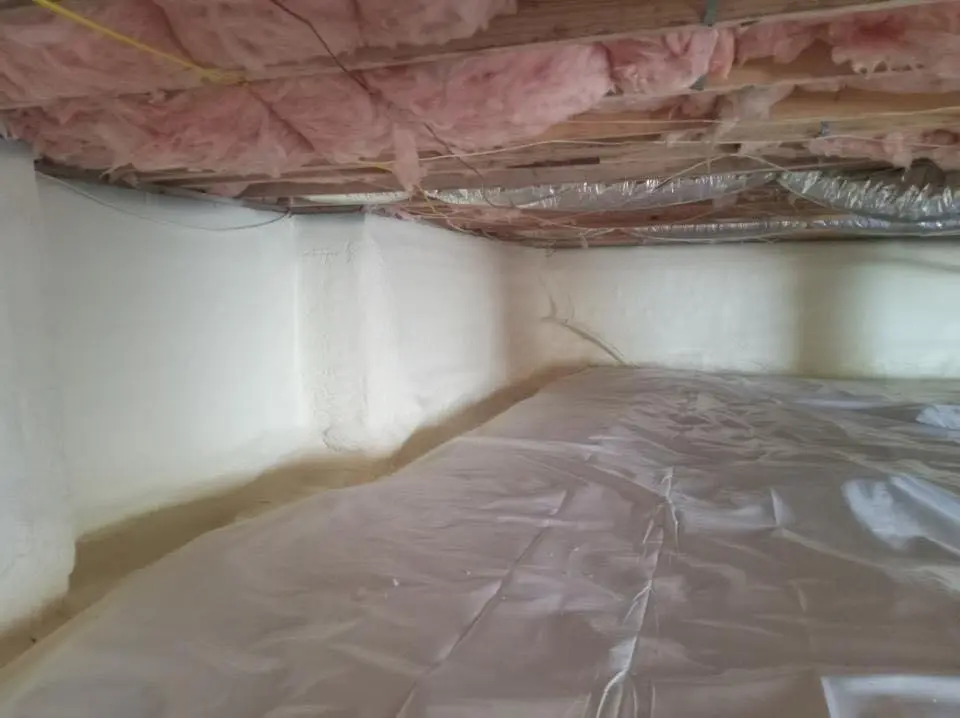 Crawl space encapsulation with closed-cell spray foam for Spray Foam Roofing in Winchester